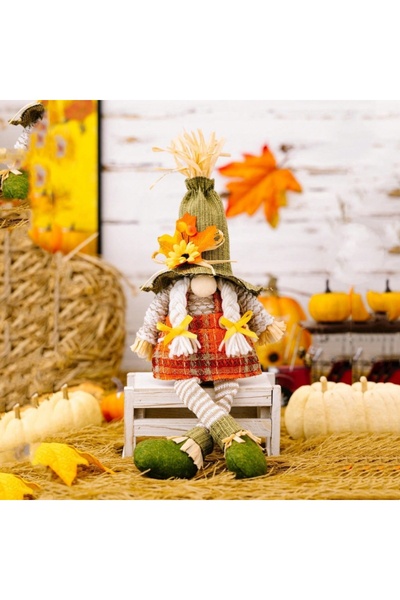 Choice دمية قزم معلقة ذات ساقين طويلتين، مناسبة لحصاد الخريف، تُستخدم كزينة ف...