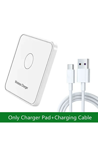 Vikefon شاحن لاسلكي أبيض بدون حامل، بقوة 30 واط، مع حامل مكتبي عمودي قابل للإ...