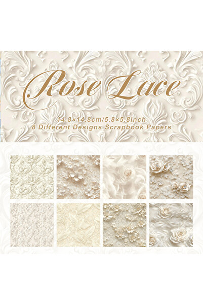 Choice ٨ أوراق من ورق قصاصات بنمط ريش الورد، وجه واحد، مناسب لدفتر الذكريات و...