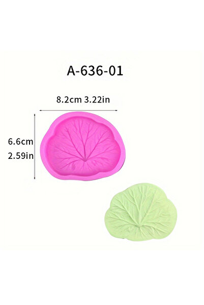 Choice قالب سيليكون أحمر كبير الحجم، قطعة واحدة، على شكل ورقة لوتس مع زخرفة زهرة اللوتس لقلب السكر