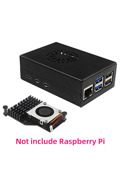 Choice3 Case-Cooler Raspberry Pi 5 Metal Case Aluminum Alloy Shell compatible...
