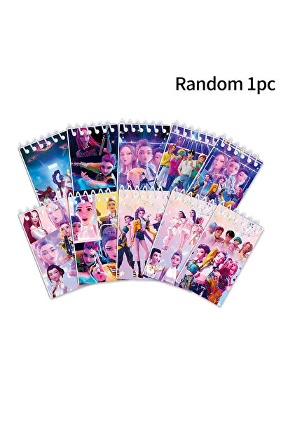 Miniso Random 1PC 4PCS Kpop Demon Hunters Mini Notebook Rumi Mira Zoey Binder Cartoon Anime Stationery Supp