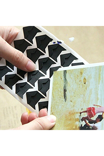 Choice black Hot 120Pcs/5sheets Self-adhesive Photo Frame Corner Sticker Craf...