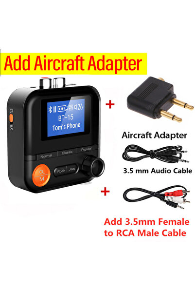 Vikefon جهاز إرسال واستقبال صوتي بتقنية بلوتوث 5.2 مع مدخل RCA للطائرات، 5 أوضاع لمعادل الصوت، مقبس AUX 3.5 ملم، مقبس RCA ستيريو