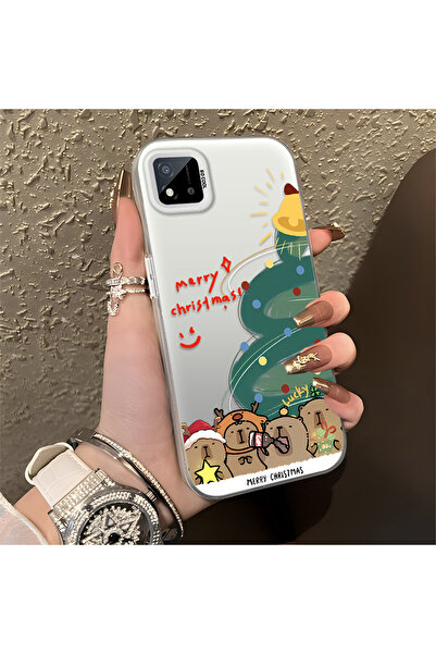 Hontinga حافظة متوافقة مع هاتف Realme C20/C20A، حافظة هاتف صلبة مضادة للسقوط ...