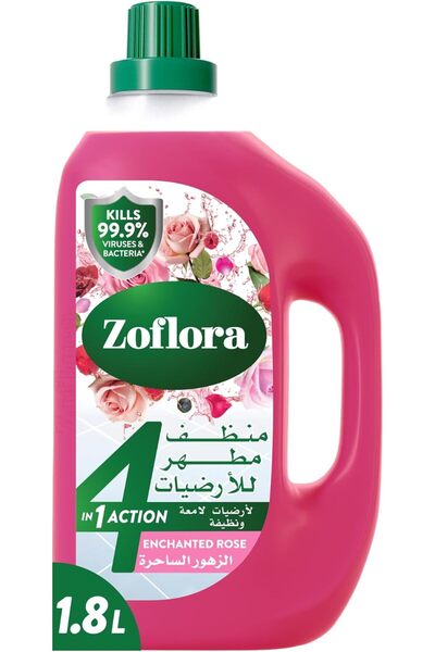 Zoflora منظف أرضيات، برائحة الورد المسحور، 3 لتر، مطهر متعدد الأغراض مضاد للب...