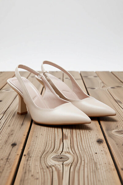 BENERLY Women's Pointed Toe Open Back Thin Heeled Shoes %100 Polyurethane Fun...