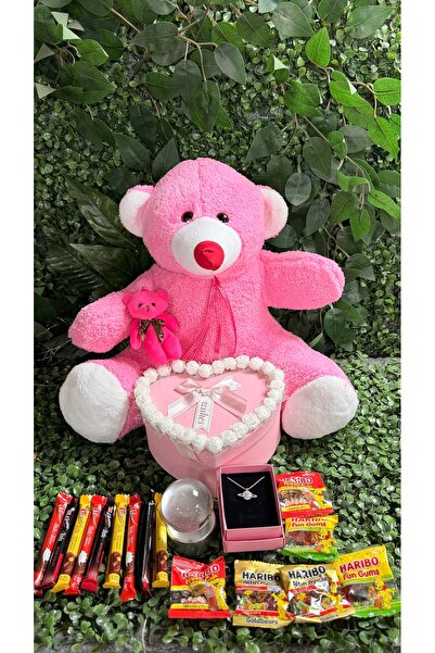 PİNK SHAKE Satürn Cam Kar Küresi Doğum Günü Ayıcık Hediye Kutusu Sevgiliye,ar...