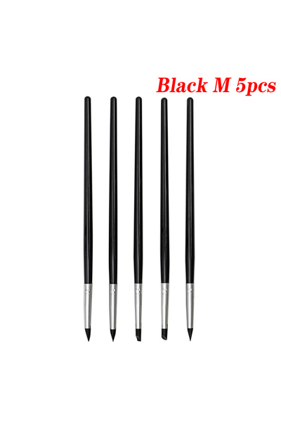 Choice4 فرشاة تشكيل سيليكون راتنجية سوداء مقاس M، 5 قطع، فرشاة فنية لطب الأسن...