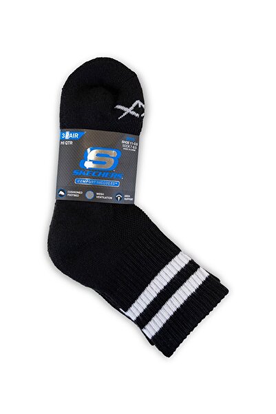 SKECHERS Pack of 3 Printed Ankle Length Socks - Black