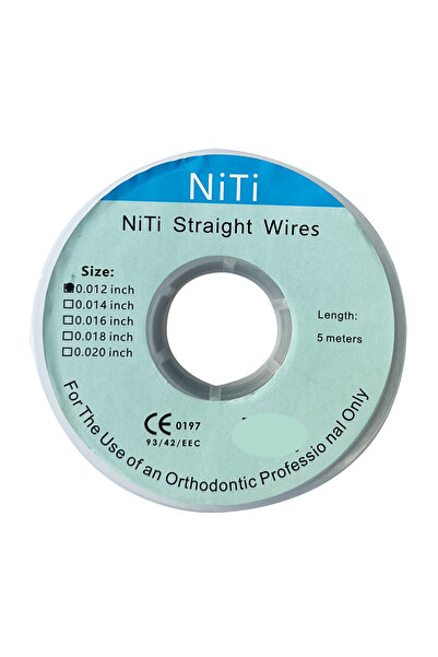 Choice1 سلك تقويم الأسنان المستقيم من نيتي بطول 5 أمتار ومقاس 0.012 بوصة و0.0...