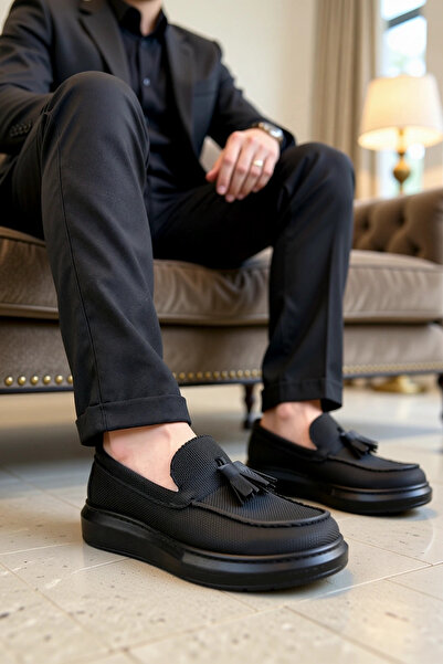 BENERLY Ανδρικά αθλητικά παπούτσια με στρογγυλή μύτη και φούντες χωρίς κορδόν...