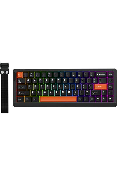 Epomaker HE68 Lite Hall Effect 65% Gaming Keyboard (Black Red)