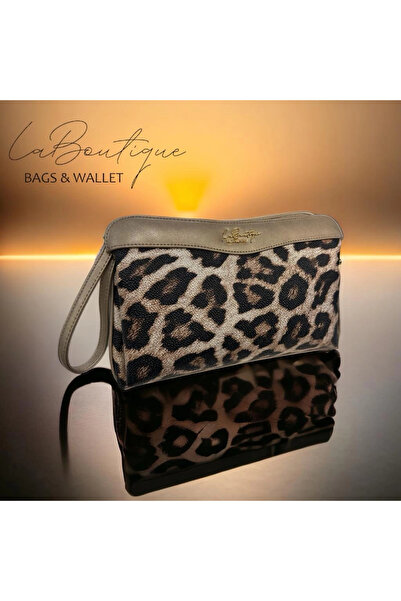 LA BOUTIQUE Lb Bag 2106 Leopard Gold Strip