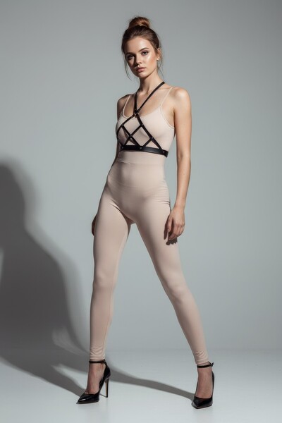 Angels Passion حزام نسائي أسود متين ومرن - إكسسوار أنيق