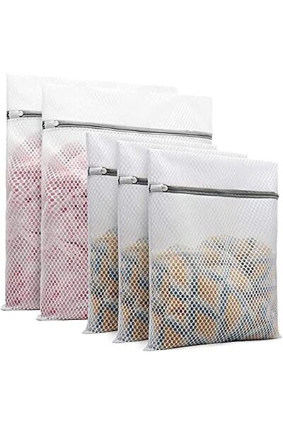 Arabest 5Pcs Durable Honeycomb Mesh Laundry Bags for Delicates, Travel Laundry Bag, Dirty Clothes Bags