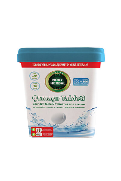 Noxy Herbal Çamaşır Tableti – 100 Yıkama Beyazlar İçin