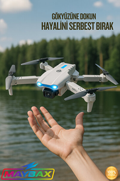 Maybax Koruma Çantalı Taşınabilir Tek Kameralı Drone 5 MP Video Engelden Kaçınma RTF Uçuş 150m Menzil