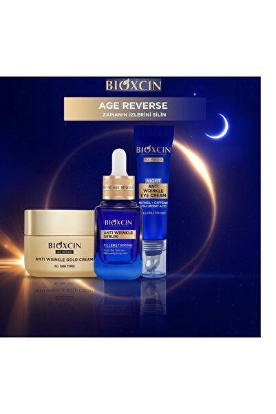 Bioxcin Age Reverse Gold Set Kırışıklık Karşıtı Altın Krem 50 ML, Göz Kremi 15 ML ve Serum 30 ml Set