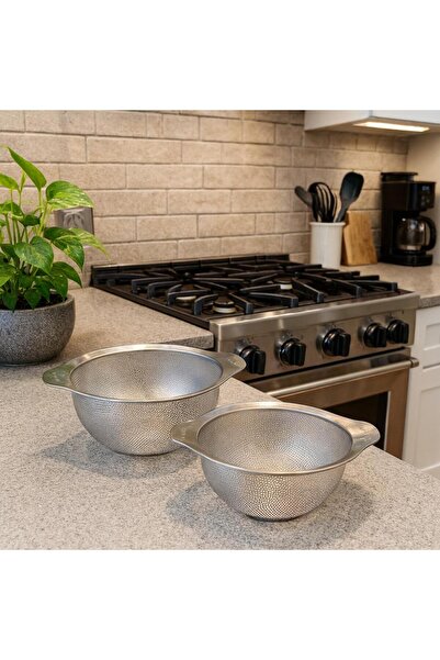 Onedekor 2 Piece Luxury Stainless Steel Strainer Set 16cm 20cm