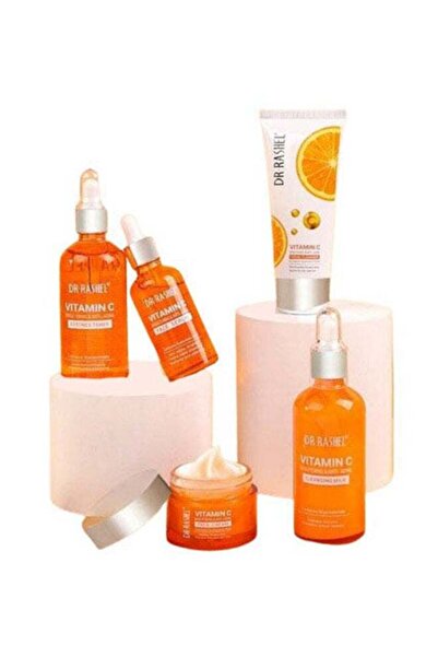 DR.RASHEL DR. RASHEL 5-Piece Vitamin C Anti-Aging Skin Care Set (Orange/White)