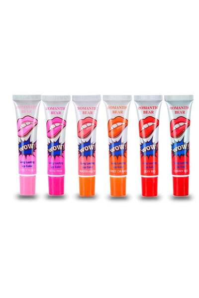 Romantic Bear Multicolor 6-Piece Long-Lasting Lip Color Collection