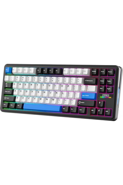 Epomaker لوحة مفاتيح ميكانيكية لاسلكية TH85 QMK/VIA (بلوتوث 5.0/2.4 جيجاهرتز/USB-C) - مفاتيح خطية بلون اليشم الكريمي