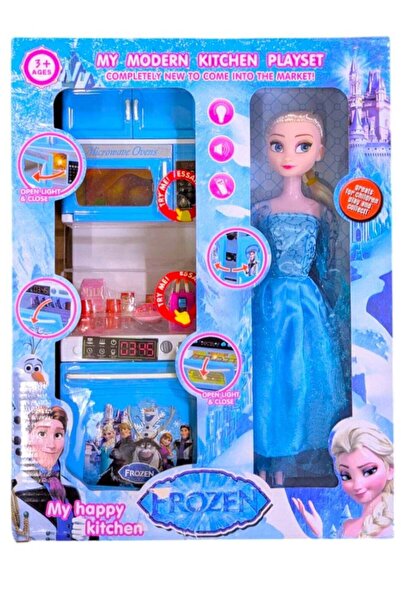 Toybox Frozen Little Kitchen Set With Doll For Girls