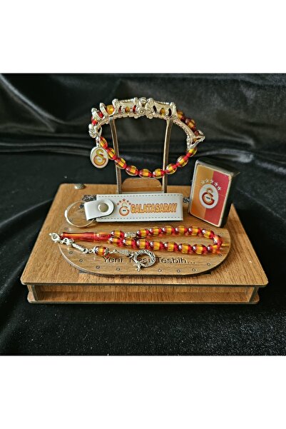 SENDEAL SHOP Galatasaray Bileklik ,Tesbih,Çakmak ve Anahtarlık Seti GS01