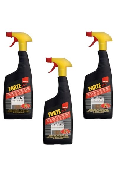 Sano Pachet de 3 Forte, 750 ml - Soluție de curățare a aragazului