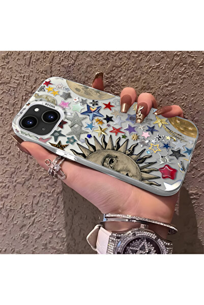 Hontinga حافظة هاتف متوافقة مع آيفون 14 بلس/15 بلس، تصميم نجمي مضاد للصدمات و...