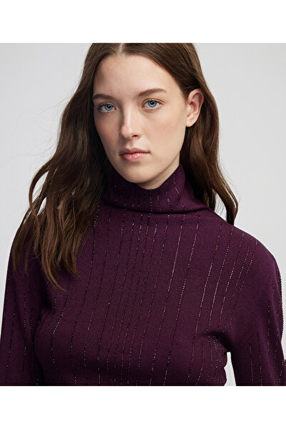 İpekyol Hotfix baskılı balıkçı yaka triko