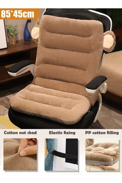 Generic Office Chair Sofa Car Seat Cushion Plush PP Cotton Seat Cushion Non Slip Cushion with Back Support