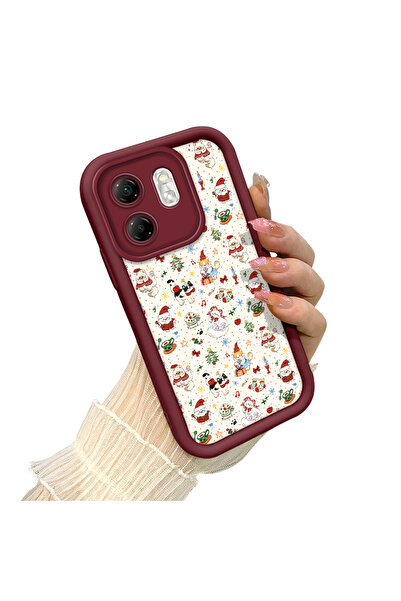 ucuc حافظة مضادة للسقوط من السيليكون باللون العنابي بنمط عيد الميلاد متوافقة ...