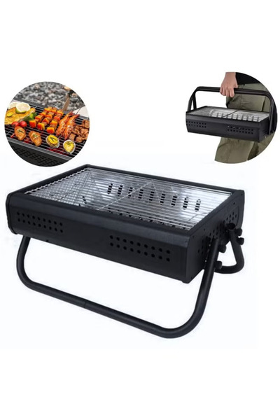 Cady One Portable stainless steel charcoal grill, smokeless outdoor barbecue stove for trips, camping and barbecues