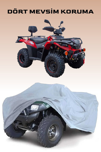 Breen غطاء دراجة رباعية كوبا ألتررا 350 باللون الرمادي، مقاوم للماء ومضاد للأوساخ والطين