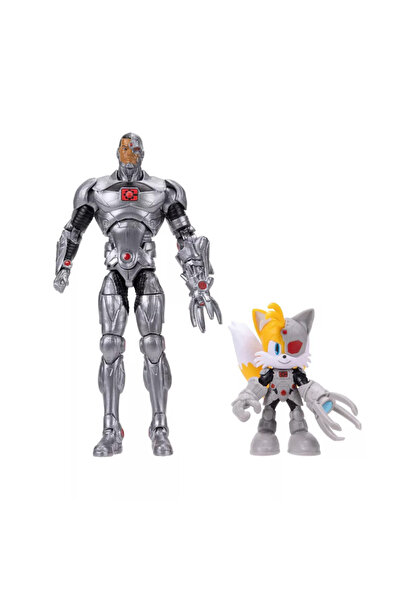 Sonic DC X the Hedgehog Tails and Cyborg Action Figure