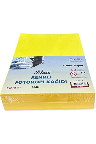 Masis A4 Renkli Fotokopi Kağıdı 500 lü Sarı