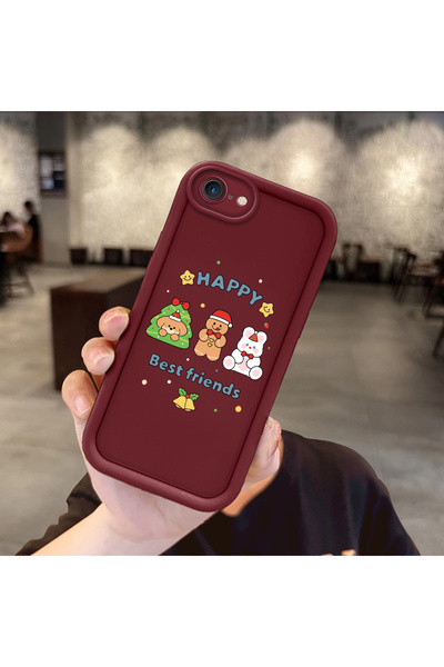 ucuc حافظة مضادة للسقوط من السيليكون باللون العنابي متوافقة مع هاتف iPhone 7/...