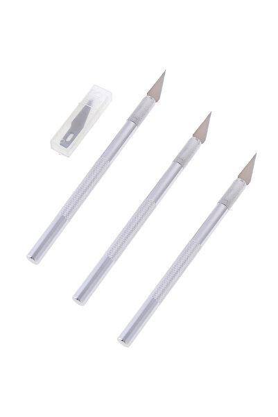 Lawazim Precision Craft Knife Set 3 Piece Hobby Scalpel with Extra Blades