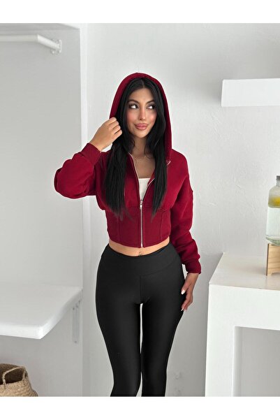 gozdefashion سويت شيرت نسائي من 3 خيوط مع أساور مشد