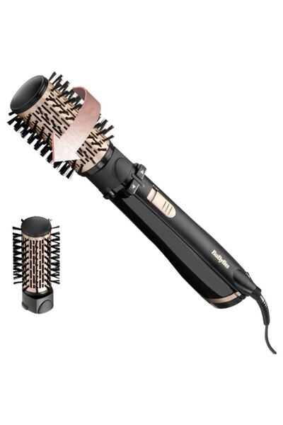 BABYLİSS Big Hair Rotating Brush AS962ROE, 1000W, 2 Speeds, 2 Heat Levels, Ceramic, Black