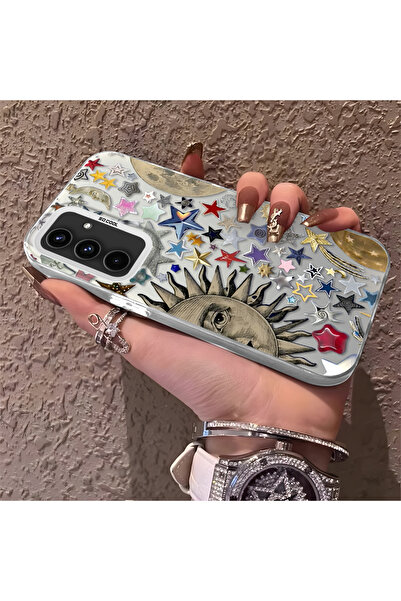 Hontinga Samsung Galaxy A54 Uyumlu Telefon Kılıfı yıldız Darbe Önleyici Kamer...