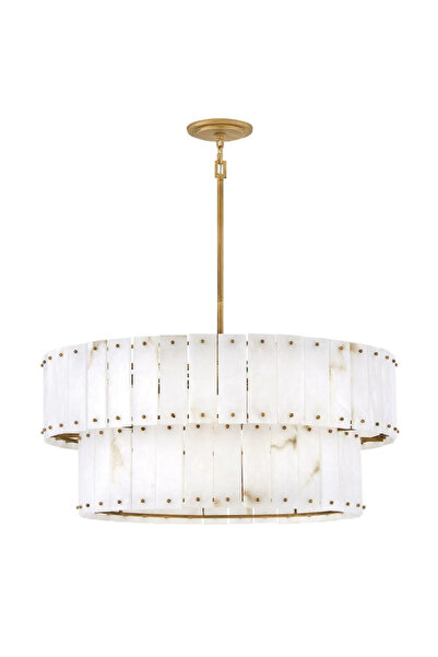 RONİSU AYDINLATMA Aurea Sarkıt Mermer Avize – Yüksek Tavan Uyumlu Lüks Avize ...