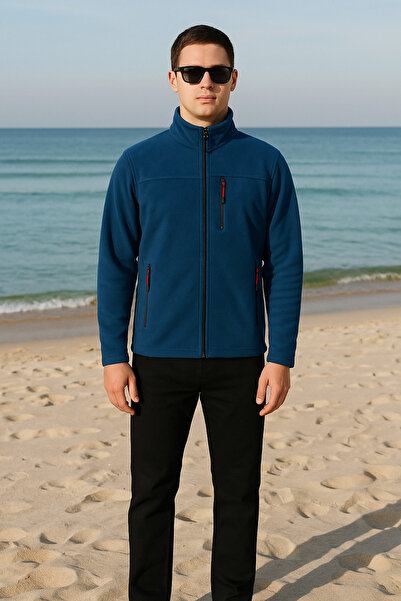 LUXIC CORE unisex mavi Polar Ceket Fermuarlı – Soğuk Havalara Uygun, Rahat ve...