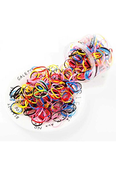 Everise ربطات شعر مطاطية ملونة 100 قيطعة من اربطة الشعر المطاطية الصغيرة مع ن...