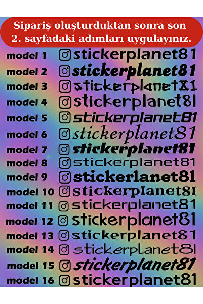 AlpiLeo (2 Adet) İnstagram Kullanıcı Adı Sticker | Scooter Akülü Araba Motor ...