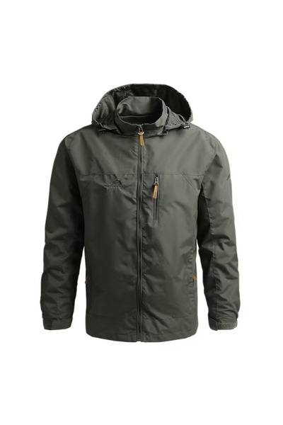 ENAR Stylish Stand Collar Hooded Jacket Green XL