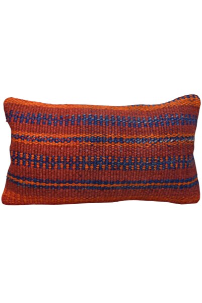 El Dokuma Dekoratif Lumbar Kilim Kırlent Yastık Kılıfı 1000 - Yeni - Çok Renkli