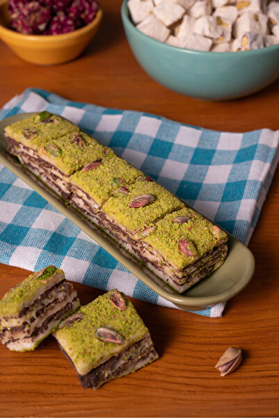 lüks kuruyemiş Çikolatalı Fıstıklı Katmer Lokum 1 Kg